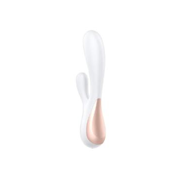 Imagem de Vibrador Rabbit SF Mono Flex – Estimulação Ponto G e Clitóris – 2 Motores Potentes – Silicone Flexível – 50 Combinações de Vibração – Controle por App (iOS e Android) – Impermeável (IPX7) – Recarregável (Branco)