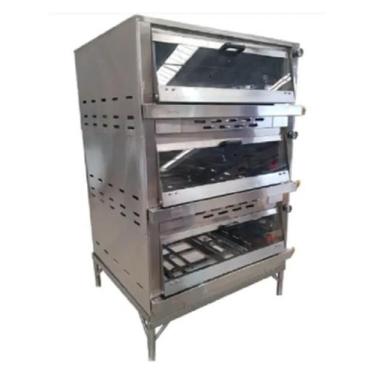 Imagem de Forno Inox Triplo Elétrico Cavalete Fritomaq 500º 110x97, 220V