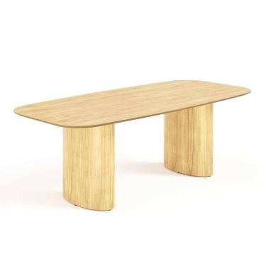 Imagem de Mesa De Jantar Orgânica Tivoli 240cm X 110cm 9 Lugares Lamina Cinamomo Damasco