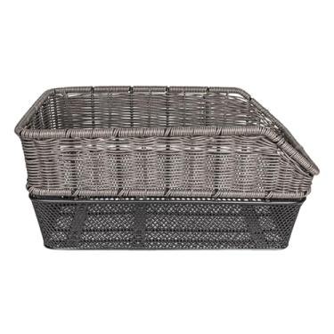 Imagem de Colaxi Caixa de armazenamento de cesta traseira de bicicleta fácil de instalar com rede elástica para carga, cesta de bicicleta para compras de supermercado, Preto