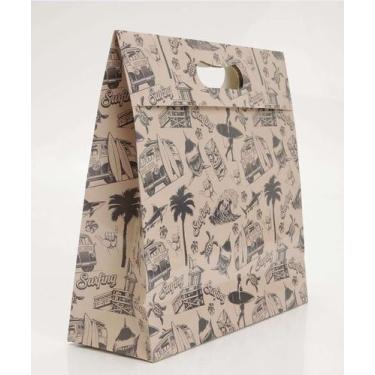 Imagem de Embalagem Presente Sacola Estampa Surf Marisa-05123, UN, Marrom