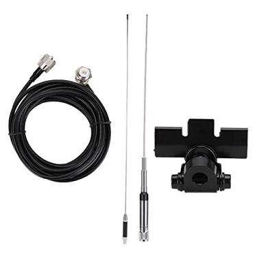 Imagem de Naroote Antena de Rádio de Carro VHF/UHF Móvel de Banda Dupla 3.0/5.5dBi de Alto Ganho para BaoJie, LEIXEN Black