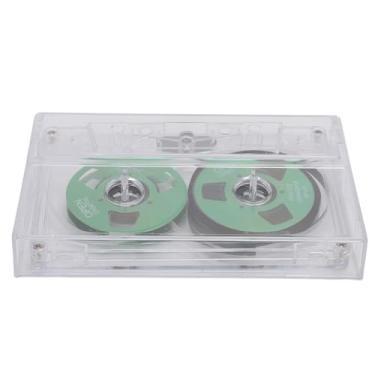 Imagem de Luqeeg Fita Cassete Dupla Face Em Branco de 50 Minutos Com Caixa Transparente, Revestimento de Metal Colorido ABS Premium, Presente Ideal para Entusiastas de Gravação de Música (L