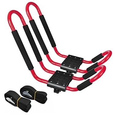 Imagem de 1 Par de Rack Teto para Canoa Barco e Prancha Surf Montagem no Carro SUV Caminhonete Travessas