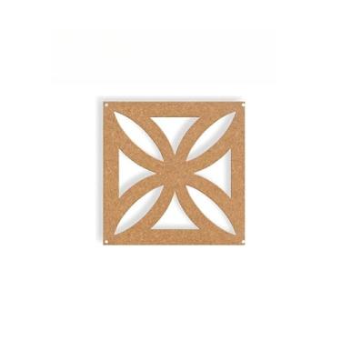 Imagem de Kit Placas Divisórias Ambiente Mdf Biombo Módulos 29x29 Cm Decoração Ambientes Internos(24,Cobogó)