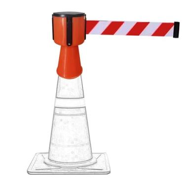Imagem de Fita de barreira de cone, 2, 3,5 m, tamanhos de barreira de cinto retrátil, biela de cone de estrada de veículo para cone de trânsito, precisa de várias unidades interligadas (A-3M (9,8 pés)