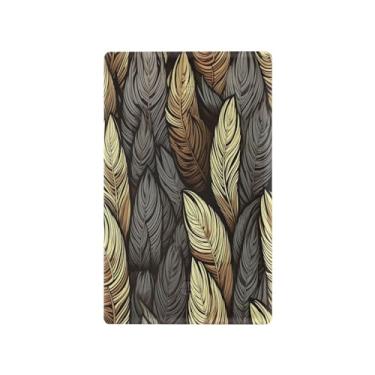 Imagem de Wassud Placa de cobertura para interruptor de luz, 1 capa de tomada em branco, placa de parede, arte de penas douradas, decoração de casa, sala de estar, quarto, decoração