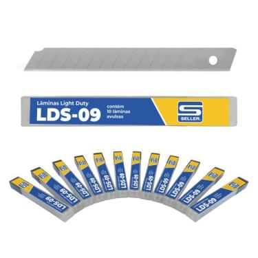 Imagem de Lâmina Estreita para Estilete LDS-09 Seller 9mm Aço Carbono  Kit com 6
