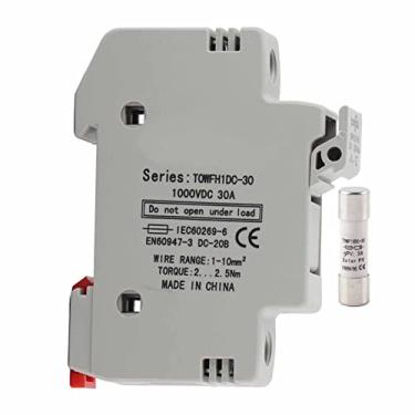 Imagem de Hyuduo Base de Suporte de Fusível, Montagem Em Trilho DIN 1000V DC 1P Com Estrutura Estável para Caixa Combinadora de Matriz PS Proteção de Módulo Fotovoltaico (20A)