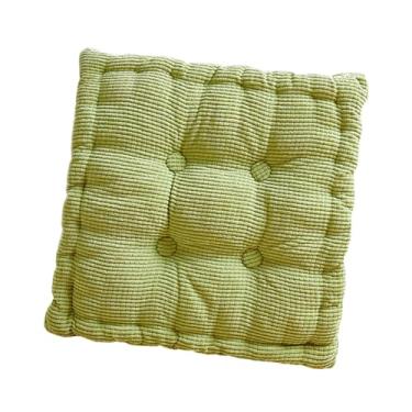 Imagem de Fenteer Almofada de assento em formato de biscoito, macia, fofa, almofada de chão em formato de biscoito, para escritório, sala de estar, Amarelo Verde