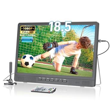 Imagem de NORTHING TV portátil de 47.0 cm para ambientes externos e internos, TV portátil Full HD para acampamento, TV de 6500 mAH embutida operada por energia, TV de 12 V com antena/HDMI/USB/entrada AV