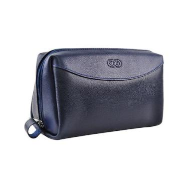 Imagem de Necessaire QUARTZO em Couro Galvani, Azul