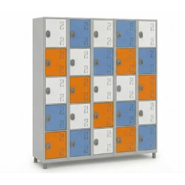 Imagem de Armário de Aço 25 Portas Pequenas Locker Academia COR:TRICOLOR - W3, T