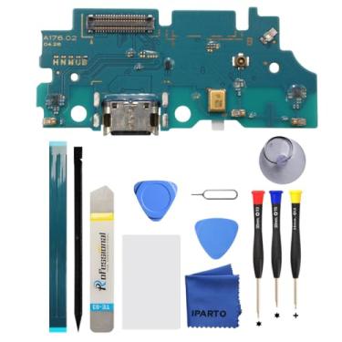 Imagem de iParto Kit de substituição de porta de carregamento para Samsung Galaxy A17 5G A176U USB Flex Dock Connector Carregamento Flex Substituição para SM-A176U SM-A176B SM-A176P SM-A176E SM-A176M