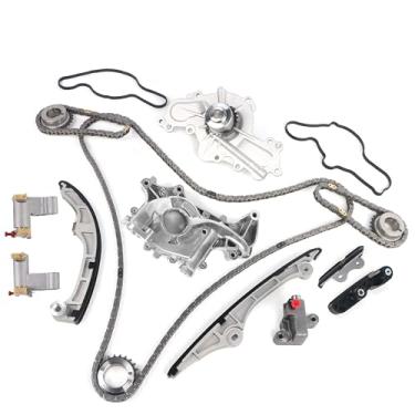 Imagem de DAYSYORE Kit de corrente de distribuição com bomba de água e bomba de óleo serve para Ford Edge Taurus 2007-2010, para Lincoln MKZ e MKX 3.5L 3.7L V6 2007-2010, para 2008-2010 CX-9 3.7L substituição