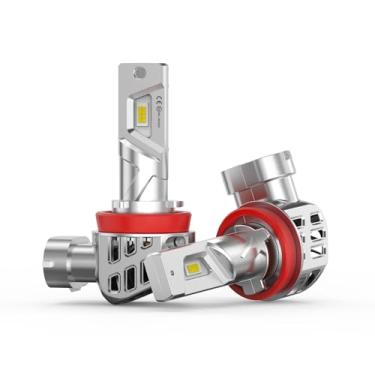 Imagem de Lâmpadas de Farol LED H11 Branco 5000K - Lâmpada de Atualização de Farol LED H11 (711) 400% Mais Brilhante - Lâmpada de Neblina LED Sem Erro Canbus - Lâmpadas 12v 55w Pacote com 2 Unidades