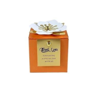 Imagem de GTIANHE-TAN Pequenas caixas de presente para lembrancinhas de festa, embalagem versátil (laranja, 20 peças_6,5 x 6,5 cm)