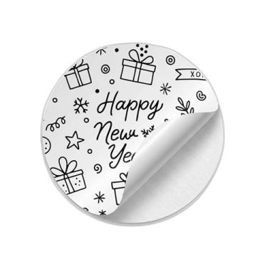 Imagem de Ladrilho Decorativo de Cerâmica Feliz Ano Novo Estampado