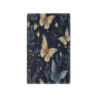 Imagem de Wassud Placa de cobertura para interruptor de luz, 1 capa de tomada em branco, placa de parede, borboleta dourada, decoração de casa, sala de estar, quarto, decoração