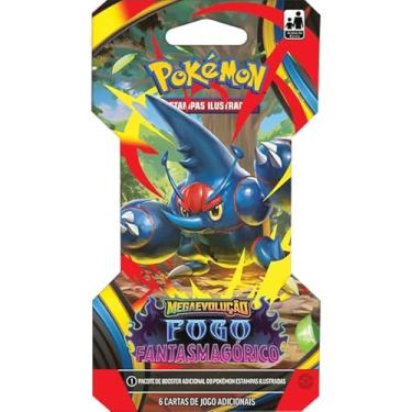 Imagem de Pokémon TCG, Blister Unitário ME02 Fogo Fantasmagórico 6 Cartas