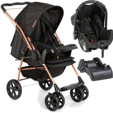 Imagem de Carrinho com Bebe Conforto Base Galzerano Milano II Rosé