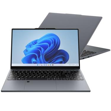 Imagem de Notebook Huitbat TK-R15 AMD Ryzen 5 3500U, 8GB RAM, 512GB SSD, Tela 15,6" LED IPS Full HD, HD Cam, Reconhecimento de Impressão Digital, Windows 11 Pro, Cinza