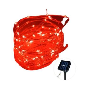 Imagem de Corda De Luz Solar À Prova d'Água Para Exterior Com 8 Modos, Fio De Co