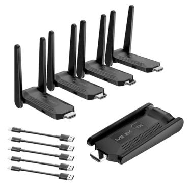 Imagem de MINIX HDMI sem fio Plug and Play - várias telas, expansão, 1080p, 50 m, WiFi 5G/60 Hz, adaptador para TVs, monitor, laptop (HDMI sem fio 4RX*1TX)