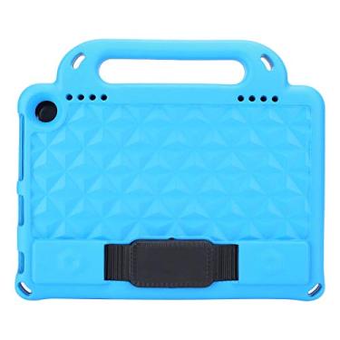 Imagem de Cryfokt Fire HD 8 e 8 Plus 2020 Tablet Azul Proteção à Prova de Choque para Crianças, Capa para Tablet EVA Com Suporte e Alça de Ombro para Carro, Academias