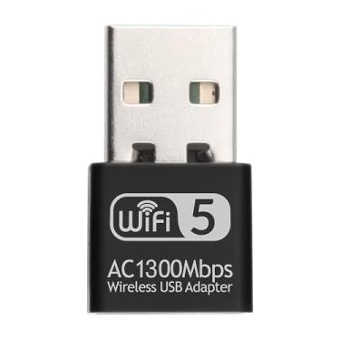 Imagem de SGElectronix Adaptador USB WiFi de 1300 Mbps para PC, AC1300M USB WiFi Dongle 802.11ac Mini adaptador de rede sem fio com banda dupla de 2,4 GHz/5 GHz para laptop, compatível com Windows 11/10/8/7
