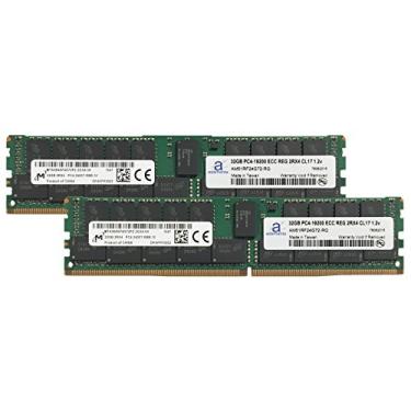Imagem de Adamanta Micron Original 64 GB (2 x 32 GB) Atualização de memória de servidor para estação de trabalho HP Z640 CPU única e dupla DDR4 2400MHZ PC4-19200 ECC Chip registrado 2Rx4 CL17 1.2v RAM