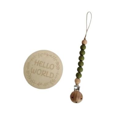 Imagem de Clipe De Chupeta De Silicone Cor Madeira Para Bebê, Mordedor Infantil,