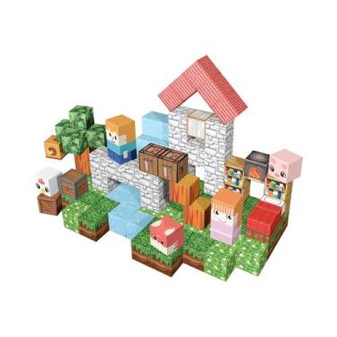 Imagem de Conjunto De Blocos Magnéticos 100PCS Brinquedo De Construção Castelo C