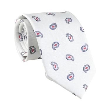 Imagem de Gravata Jacquard Masculina De 8cm Com Estampa Animal Paisley Geométric