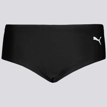 Imagem de Sunga Puma Lateral Larga Juvenil Preta-Unissex