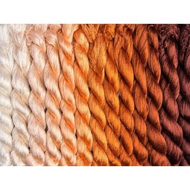 Imagem de RUSHIGUAN 100% pura natureza amoreira fio de seda acessório de joias flores artificiais ponto cruz bordado fio diy kits de costura 13 cores gradientes 110 m cada (30)