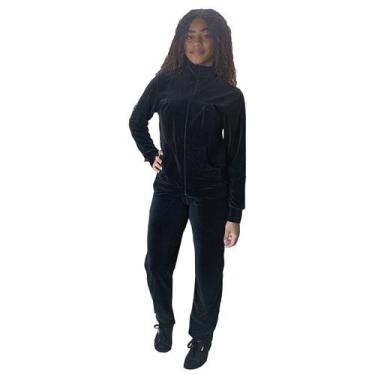 Imagem de Conjunto de Plush Agasalho Jaqueta com Gola e Calça Bolso Veludo - D&A