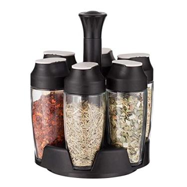 Imagem de CJ 6 PORTA CONDIMENTOS INOX MAGNETICO COM BASE TRIANGULAR