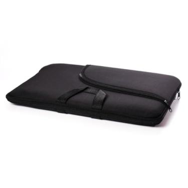 Imagem de Capa Case para Notebook 13 a 17 Polegadas com Alça Reforçada e Bolso Externo, Bolsa Protetora em Neoprene Premium(Preto,14 Polegadas)