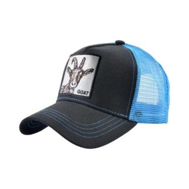 Imagem de Boné Trucker Unissex Ajustável Com Bordado De Animal, Boné Snapback Pa