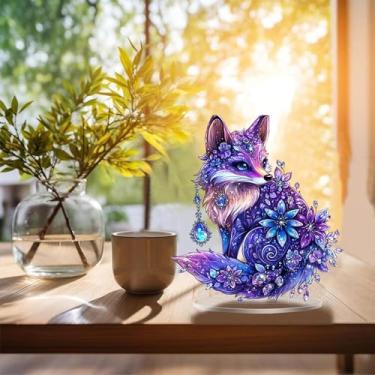 Imagem de Decoração de mesa de acrílico transparente raposa, enfeite de colocação de mesa, decoração de mesa para decoração de casa na sala de estar ou escritório, Halloween, Natal, aniversário, dia dos