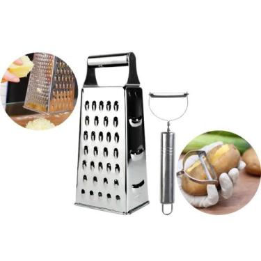 Imagem de Ralador e Descascador de Legumes Inox para Descascar Ralar - SQ Só Qua