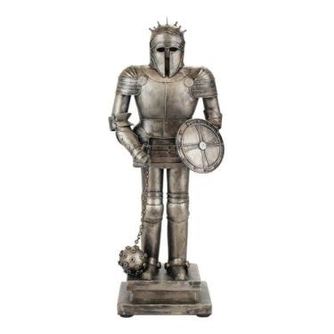 Imagem de Enfeite Guerreiro Armadura Medieval Com Escudo Prateado - Tascoinport
