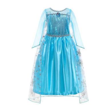 Imagem de Vestido Casual De Verão Da Menina Frozen Elsa Com Estampa De Princesa 