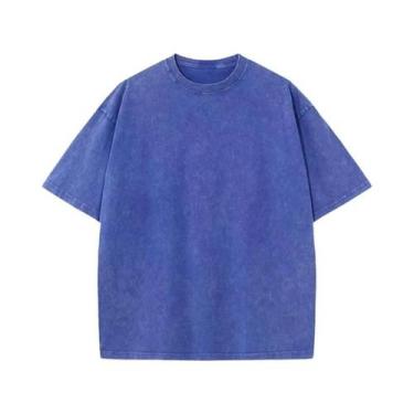 Imagem de Camiseta Oversized Unissex - Manga Curta, Lavada, Estilo Retro, P 45-5