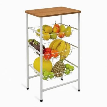 Imagem de Fruteira de chão para cozinha (Branco)