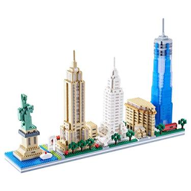 Imagem de YaJie New York Skyline Micro Mini Blocks Building Set, Collection Model Kit - Detailed City Architecture Toy for Adults & Kids 14+（3452 Pcs）