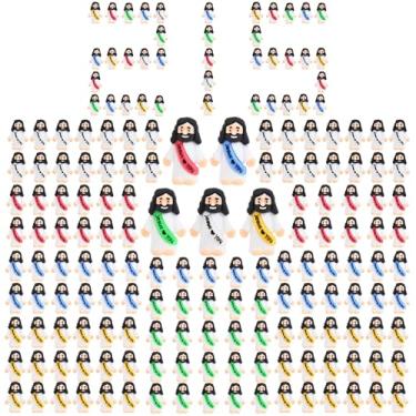 Imagem de basuwu 215 PCS Little Jesus Figures Small Jesus Figurines, Tiny Rubber Jesus Loves You for Figure for Easter Eggs, Baptism Gifts, Religious Party Favors