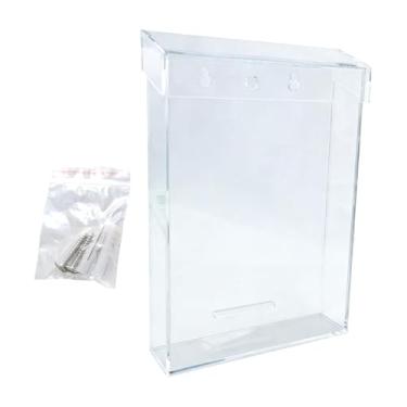 Imagem de KiBcsLic Porta-folhetos externo, dispensador de literatura com parafusos, porta-panfletos, caixa para folhetos imobiliários e mapas.