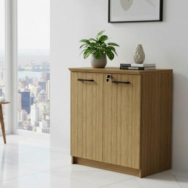 Imagem de Balcao para Escritorio 2 Portas com Chave ME4197 Tecno Mobili